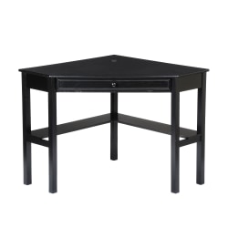 Southern Enterprises Corner Computer Desk Black Office Depot