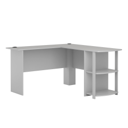 Ameriwood Home Dakota L Shaped Desk With Bookshelves Dove Gray Office Depot