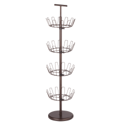 Honey Can Do 4 Tier Revolving Shoe Tree 49 14 H X 11 12 W X 11 12 D Bronze Office Depot