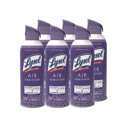 LYSOL® Brand Air Sanitizer Spray, Light Breeze Scent, 10 oz Aerosol Can, 6/Carton