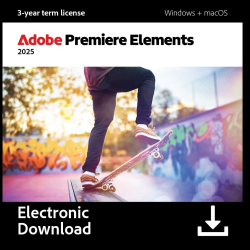 Adobe Premier Elements 2025, 3 YR Term, Mac&amp; Windows, Download