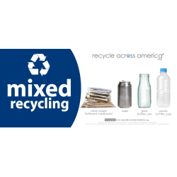 Recycle Across America Mixed Standardized Recycling Labels MXD 0409 4 X ...