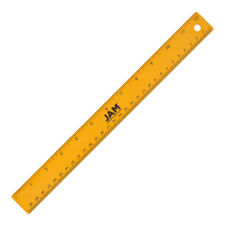 JAM Paper® Non-Skid Stainless-Steel Ruler, 12&quot;, Gold