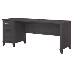 Bush Business Furniture Somerset 72&quot;W Office Computer Desk With Drawers, Storm Gray, Standard Delivery