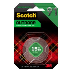 Scotch Permanent Heavy Duty Outdoor Mounting Tape Double Sided 1 X 60 Office Depot