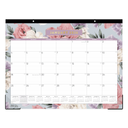 2026 Blue Sky Monthly Desk Pad Calendar, 22&quot; x 17&quot;, Tula, January To December, 144086