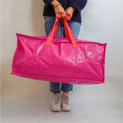 Dormify Woven Polypropylene Storage Duffle Bag, 13&quot;H x 29-1/8&quot;W x 14-1/4&quot;D, Hot Pink