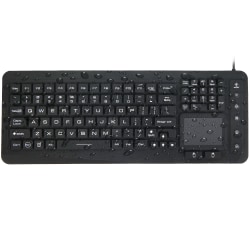 Delton M70 Medical Grade Airtight Waterproof USB Backlit Computer Keyboard And Touchpad, Black