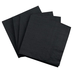 JAM PAPER Medium Lunch Napkins - 6 1/2 x 6 1/2 - Black - 40/Pack 