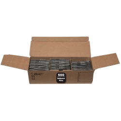 BIC Round Stic Ballpoint Pens, Medium Point, 1.0 mm, Translucent Barrels, Black Ink, Pack Of 500 Pens