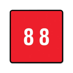Smead DCC and DCCRN Color Coded Numeric Labels SMD67428 Number 1 12 W x 1 12 L Red 250 Per Roll ...
