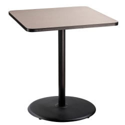 National Public Seating Square Caf&eacute; Table, Round Base, 42&quot;H x 36&quot;W x 36&quot;D, Gray Nebula/Black