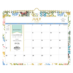 2026&ndash;2027 Blue Sky DD Flutter Monthly Safety Wirebound Wall Calendar, 11 x 8.75, Flutter, Academic Year, 136694