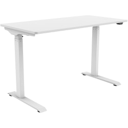 FlexiSpot Vici Electric 48"W Quick-Install Height-Adjustable Desk, White