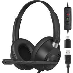 Delton 42Y Noise-Canceling Stereo Over-Ear Headset, Black