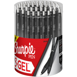 Sharpie® S-Gel, Gel Pens, Medium Point (0.7mm), Black Ink Gel Pen, With Canister, 36 Count