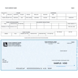 Custom Continuous Payroll Checks For RealWorld 9 12 x 7 2 Part Box Of ...