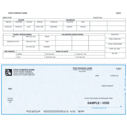 Custom Continuous Payroll Checks For RealWorld 9 12 x 7 2 Part Box Of ...