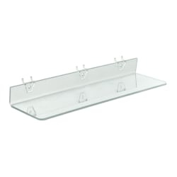Azar Displays Acrylic Shelves For PegboardsSlatwalls 20 x 4 Clear Pack ...