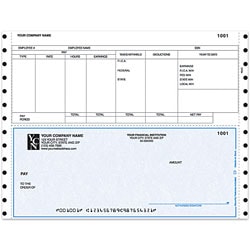 Custom Continuous Payroll Checks For RealWorld 9 12 x 7 1 Part Box Of ...