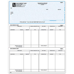 Custom Laser Payroll Checks For MAS90 MAS200 MAS500 8 12 x 11 Box Of ...