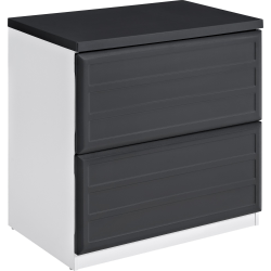 Ameriwood Home Pursuit 30 W Lateral 2 Drawer File Cabinet Gray Office Depot