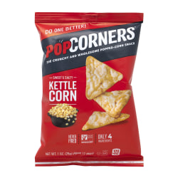 Popcorners Popped Corn Kettle Corn Snacks 40 Office Depot