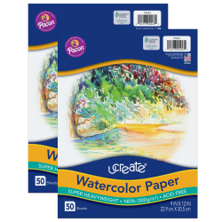 Pacon UCreate Watercolor Paper 9x12 2PK - Office Depot