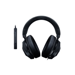 Razer Kraken Tournament Edition Headset Stereo Mini Phone Usb Wired 32 Ohm 12 Hz 28 Khz Over The Head Binaural Circumaural 4 27 Ft Cable Uni Directional Electret Condenser Microphone Black Office Depot