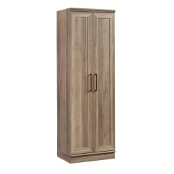 Sauder Homeplus Narrow Storage Cabinet Salt Oak Office Depot