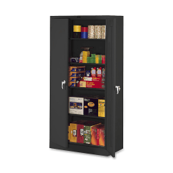 Tennsco Full Height Deluxe Storage Cabinet 78 H X 36 W X 24 D Black Office Depot