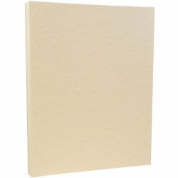 JAM Paper® Card Stock, Natural Parchment, Letter (8.5" x 11"), 65 Lb, Pack Of 100