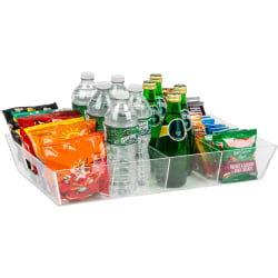 Mind Reader Snack Tray Condiment Organizer, 3-3/8”H x 11-3/8”W x 19-1/4”D, Clear