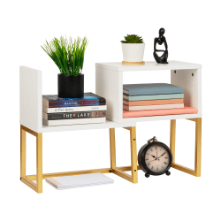 Mind Reader 5-Compartment Desktop Bookshelf, 15-3/4”H x 7-7/8”W x 23-2/3”D, White