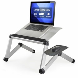 WorkEZ Cool Adjustable Laptop Stand & Lapdesk, Silver