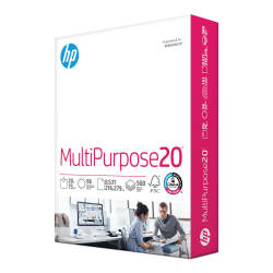 HP Multi-Use20 Printer &amp; Copier Paper, Letter Size (8 1/2&quot; x 11&quot;), Ream Of 500 Sheets, 20 Lb, Ultra White