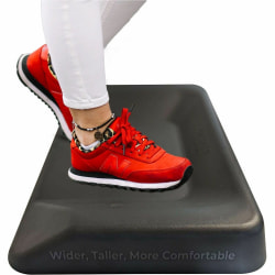 Uncaged Ergonomics Active Standing Desk Mat 20x34" Non Flat Contoured Anti-Fatigue Comfort Cushion Floor Mat for Stand Up Office Desks