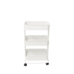 American Crafts We R Memory Keepers 3-Tier Steel Rolling Storage Cart, 36 1/2&quot; x 17&quot; x 17&quot;, Off White