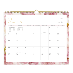 2026 Blue Sky Rachel Parcell Monthly Wall Calendar, 15&rdquo; x 12&rdquo;, Rose, January To December, 155518