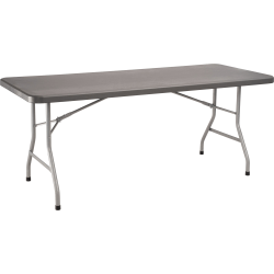 National Public Seating BT Series Blow-Molded Folding Table, 29-1/2&quot;H x 72&quot;W x 30&quot;D, Charcoal/Gray