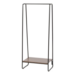 IRIS Metal Garment RackShelf BlackBrown - Office Depot