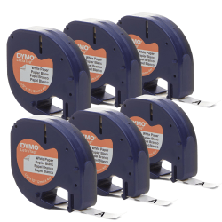 Dymo Letratag Labelmaker Paper Labels 12 W X 13l White Pack Of 6 Office Depot