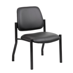 Boss Mid Back Armless Guest Chair, 300 lb. capacity, Antimicrobial Vinyl