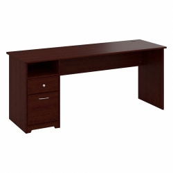 Bush Furniture Cabot Computer Desk With Drawers 72 W Harvest Cherry Standard Delivery Office Depot