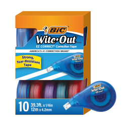 Bic Wite Out Ez Correction Tape 10 Pk Office Depot