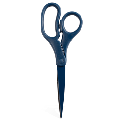JAM Paper® Precision Scissors, 8&quot;, Pointed, Navy Blue