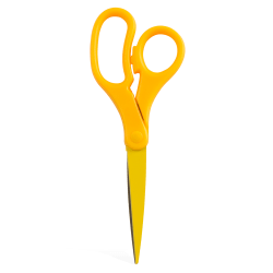 JAM Paper® Precision Scissors, 8&quot;, Pointed, Yellow