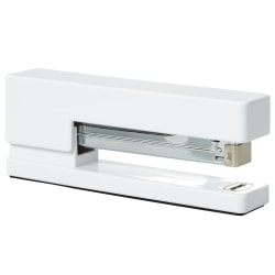 JAM Paper® Plastic Stapler, 2-1/2&quot;H x 1-1/8&quot;W x 6&quot;D, White