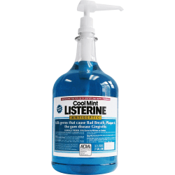 Listerine Cool Mint Antiseptic Mouthwash For Plaque Gingivitis Bad Breath Mint 1 Gal 2 Carton Office Depot