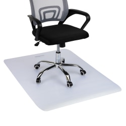 Mind Reader Office Chair Mat for Carpet Grips, PVC, 47"L x 35-1/4"W x 1/10"H, Clear